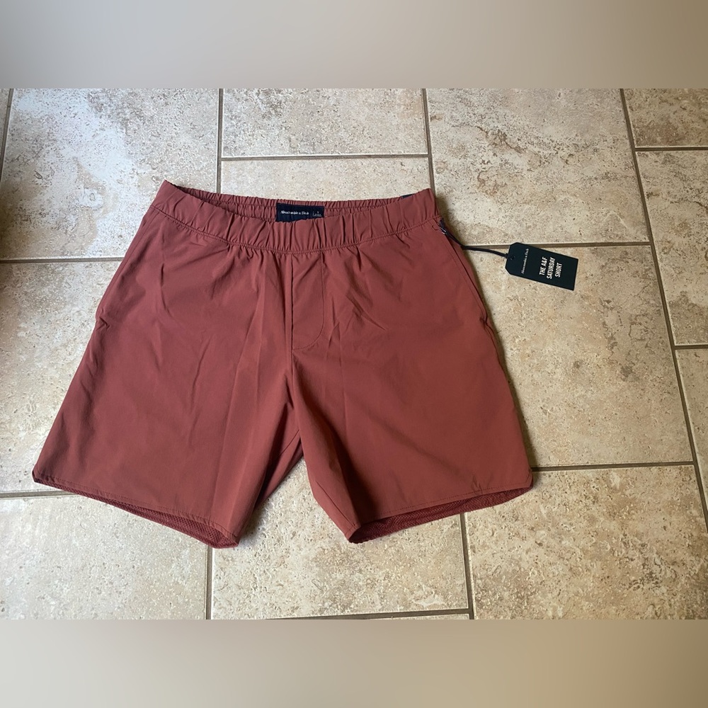 Abercrombie & Fitch Brick Red Shorts 7” Shorts, New With Tags
